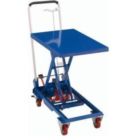 GLOBAL EQUIPMENT Mobile Scissor Lift Table, 27"L x 17"W Platform, 330 Lb. Cap. BS15